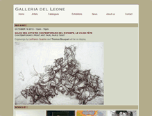 Tablet Screenshot of galleriadelleone.com